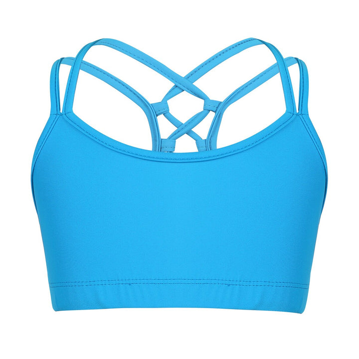 Brassière sport filles bretelles croisées au dos