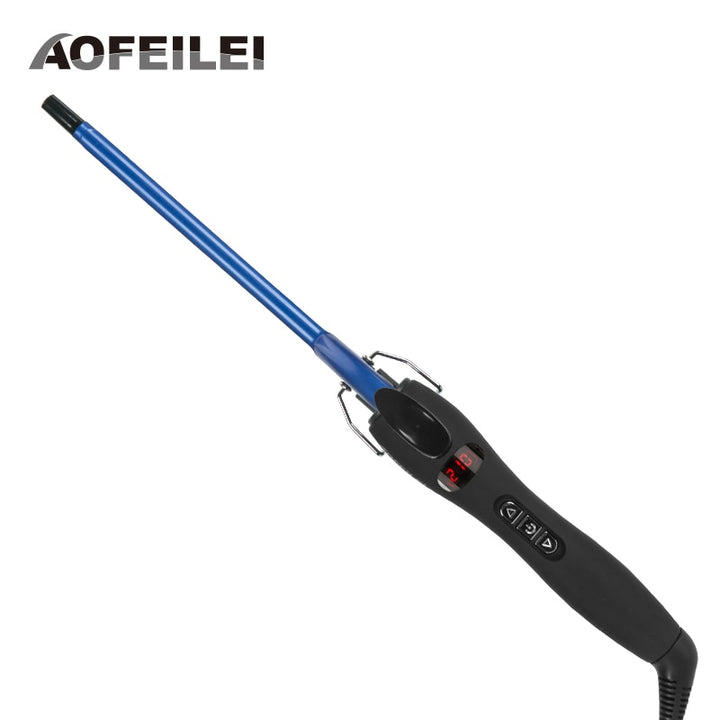 Fer à boucler Curling Iron 9mn 2 coloris bleu ou or