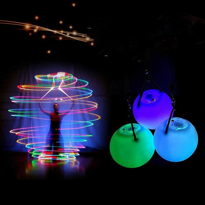 2 pieces belly dance balls LED performance