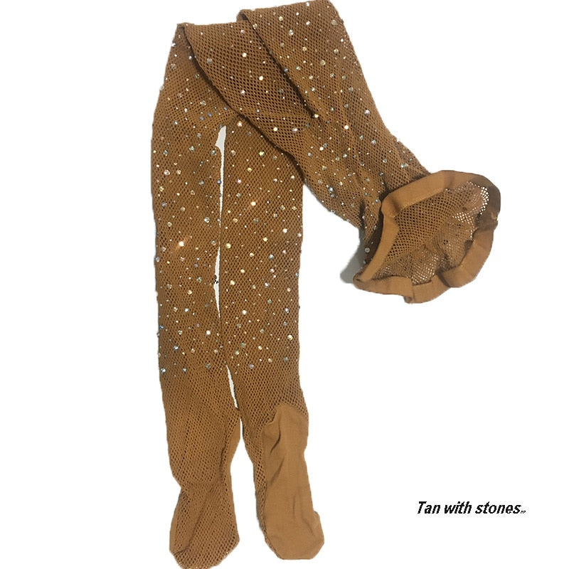 Collant résille pro avec strass