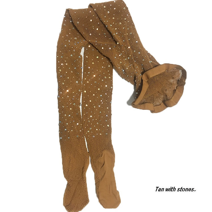Collant résille pro avec strass
