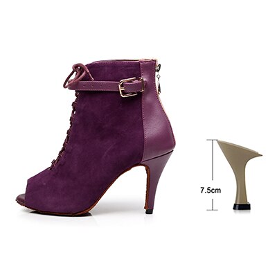 Bottines danse Nora violet Talons de 6 à 10cm