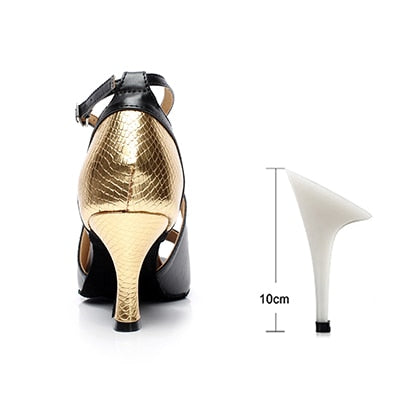 Chaussures de danse Maeva couleur noir & or Talons de 6 à 10 cm