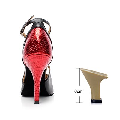 Chaussures de danse Maeva noir & rouge Talons de 6 à 10cm