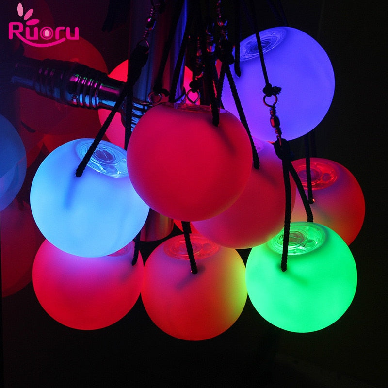 2 pieces belly dance balls LED performance