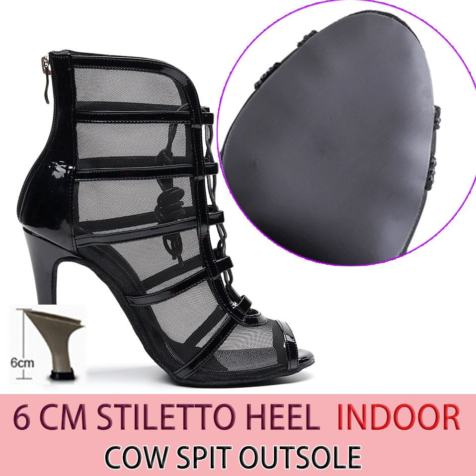 Bottines Ashwini noir semelle pour extérieur Talons de 6 à 10cm