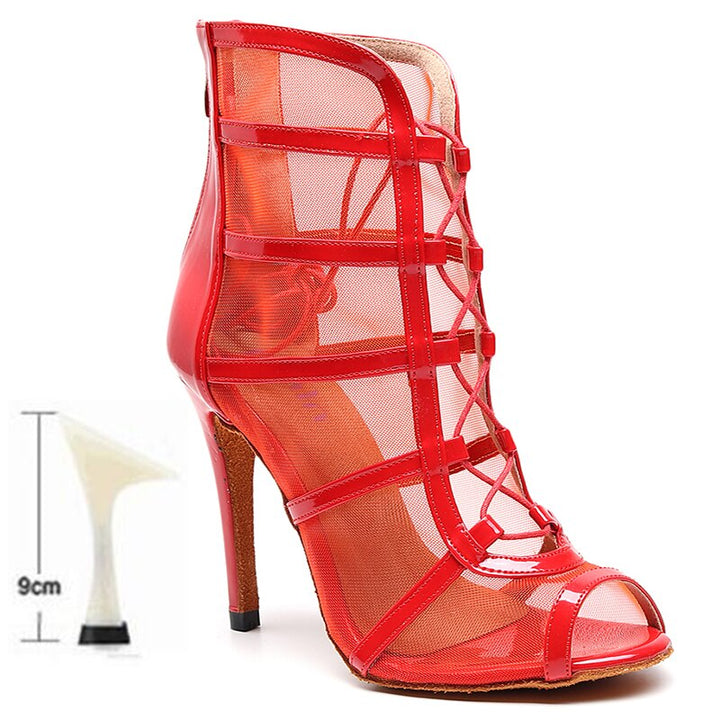 Bottines Ashwini rouge Talons de 6 à 10cm