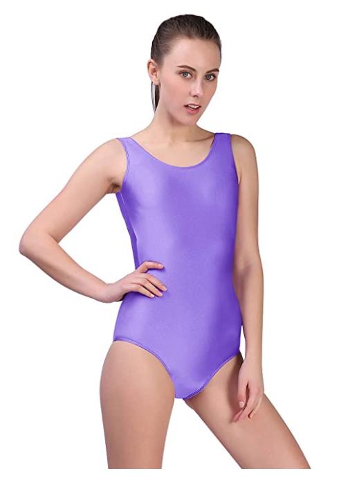 Justaucorps col rond sans manches Nathalie