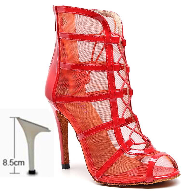 Bottines Ashwini rouge Talons de 6 à 10cm