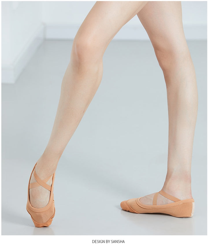 Chaussons demi-pointes bi-semelle microfibre Sansha