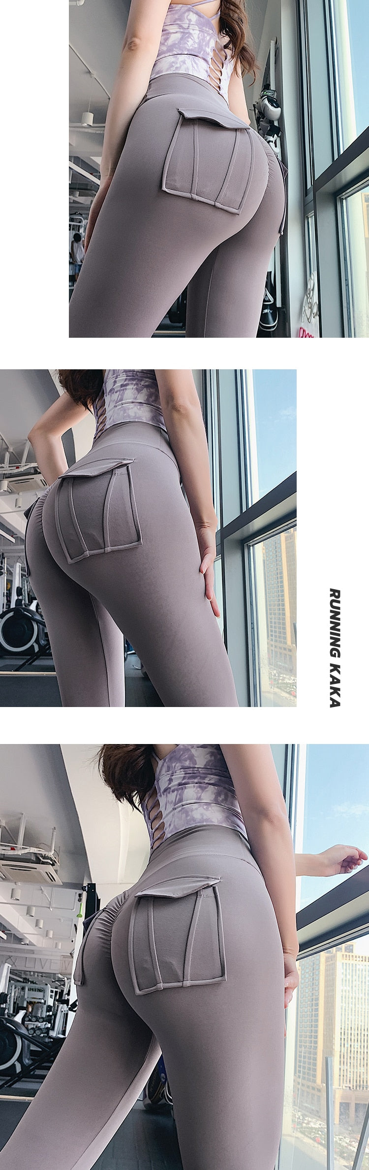 Legging taille haute avec poches arrière