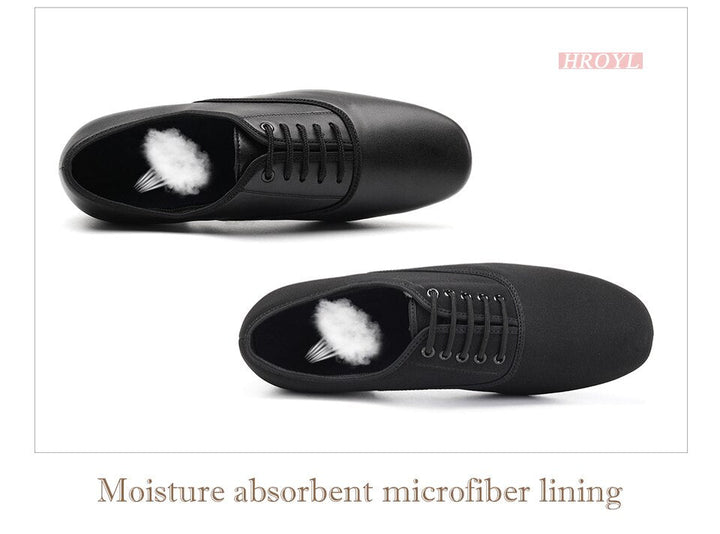 Chaussures danse hommes en cuir coloris noir