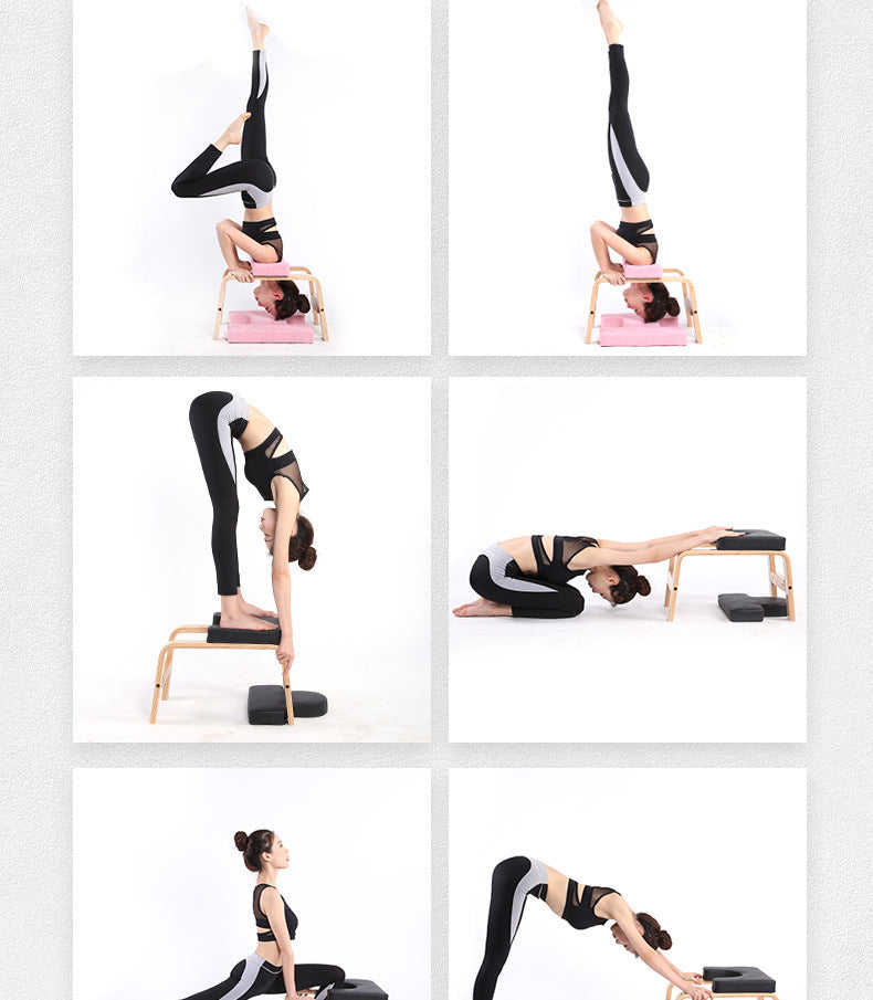 Tabouret d'inversion Yoga en bois