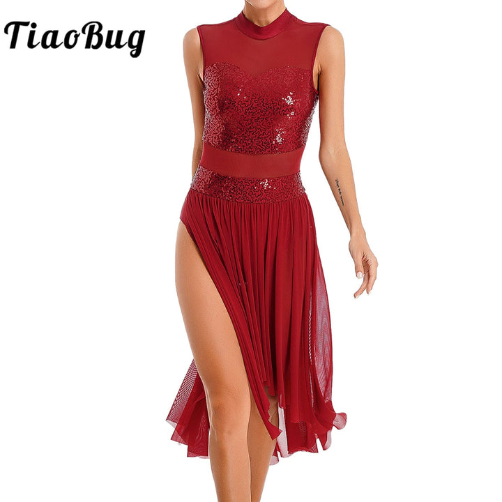 Robe sans manches Lyrical mesh et paillettes Jade