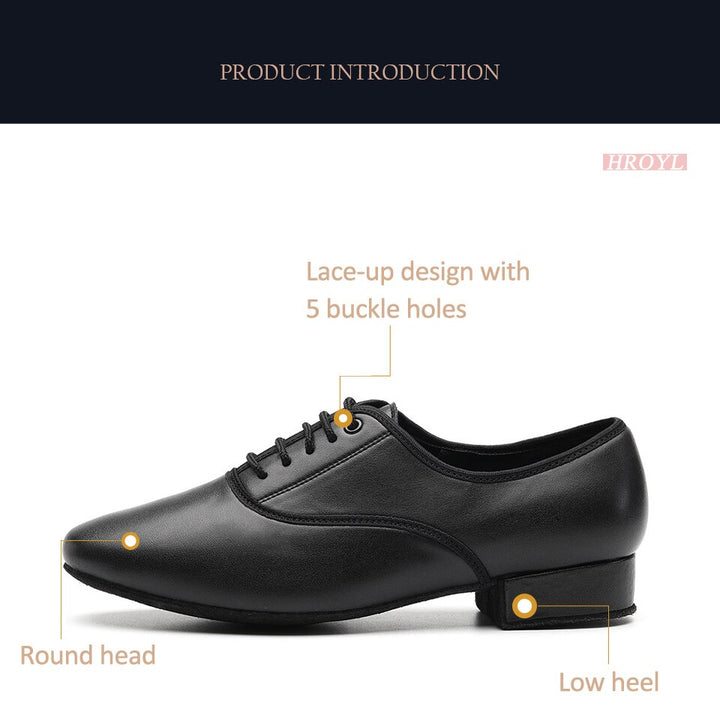 Chaussures danse hommes en cuir PU  coloris noir