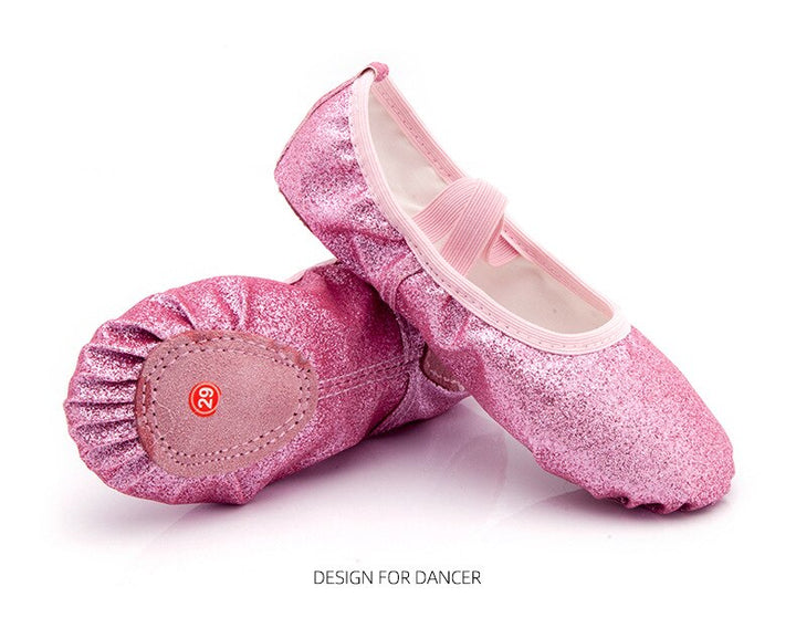 Chaussons Demi-pointes à paillettes couleur rose ou bleu