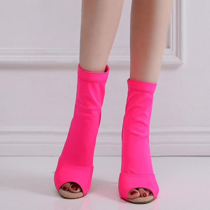 Bottines danse Assa rose Talons de 6 à 10cm