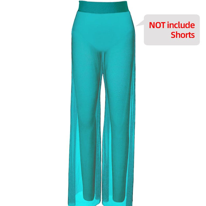 Pantalon Florence large en mesh transparent