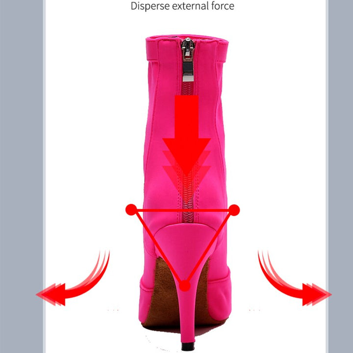 Bottines danse Assa rose Talons de 6 à 10cm