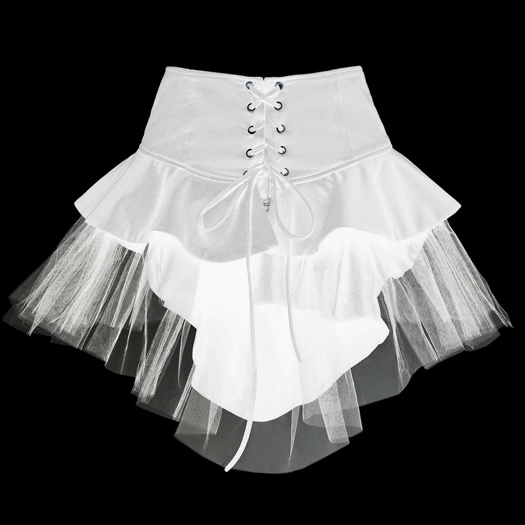 Ceinture corset avec jupe tulle coloris noir ou blanc