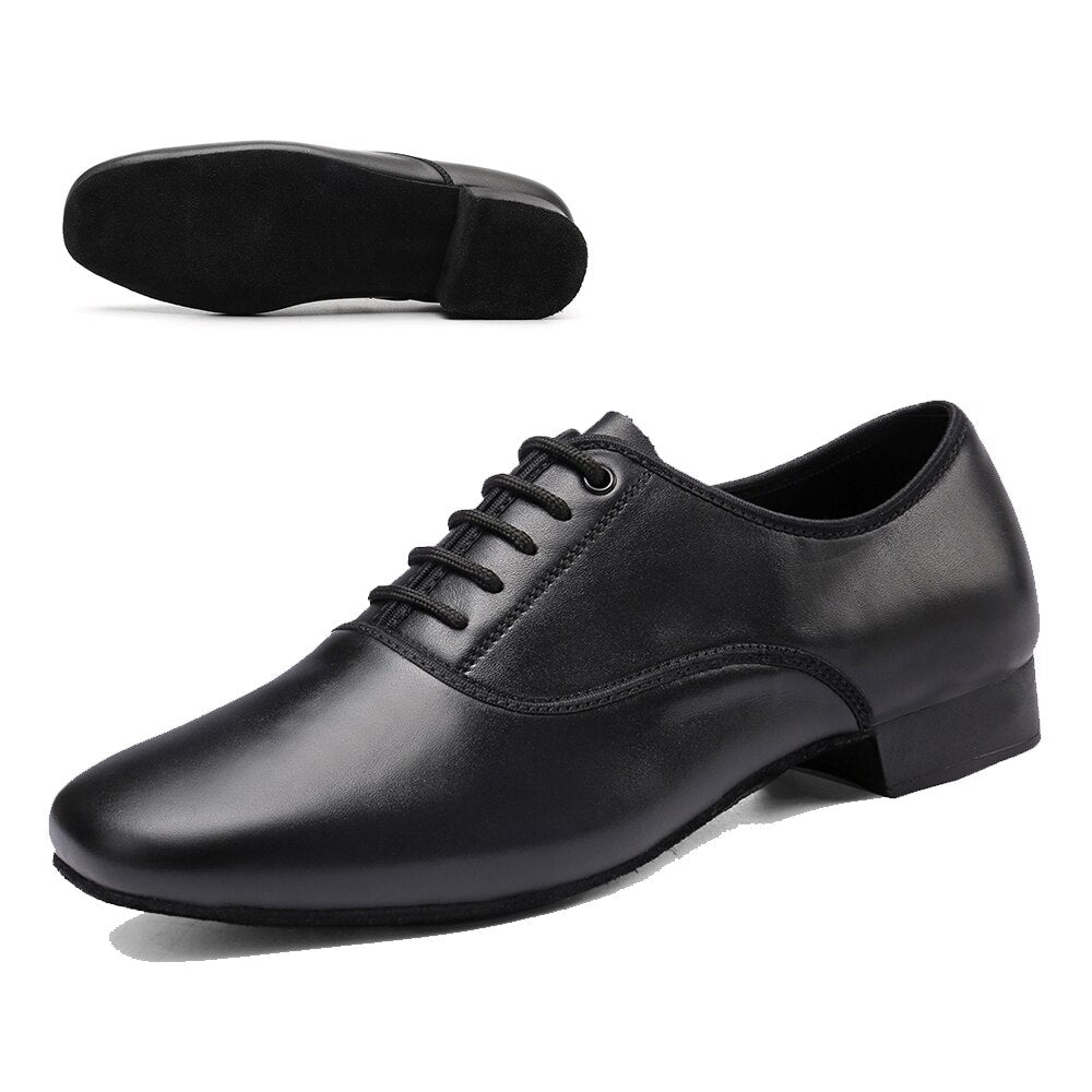 Chaussures danse hommes en cuir PU  coloris noir