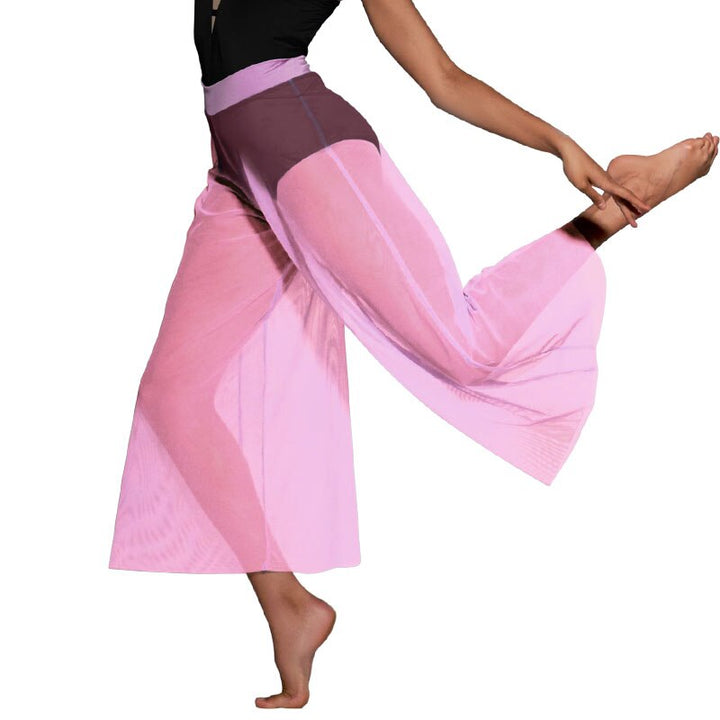 Pantalon Florence large en mesh transparent