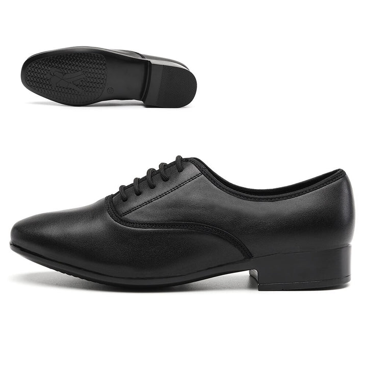 Chaussures danse hommes en cuir PU  coloris noir