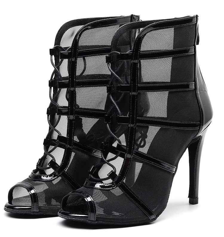 Bottines Ashwini noir semelle pour extérieur Talons de 6 à 10cm