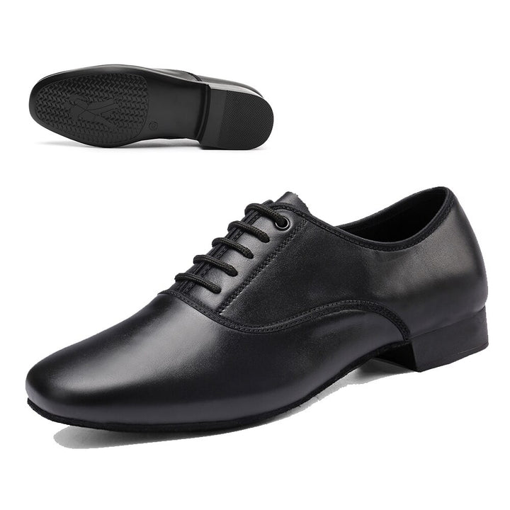 Chaussures danse hommes en cuir PU  coloris noir