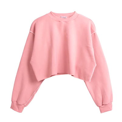 Sweat-shirt court manches longues 9 coloris au choix