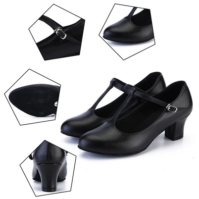 Chaussures de danse fermées Laurette talons carrés de 5cm