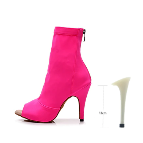 Bottines danse Assa rose Talons de 6 à 10cm