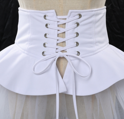 Ceinture corset avec jupe tulle coloris noir ou blanc