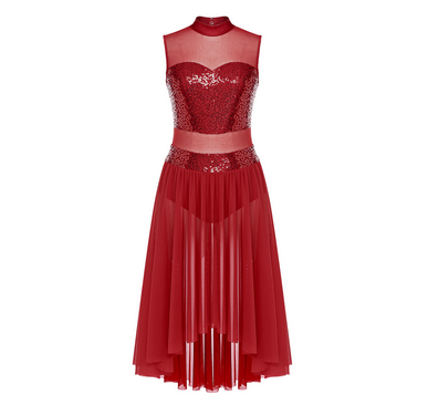 Robe sans manches Lyrical mesh et paillettes Jade