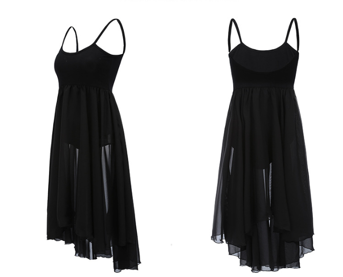 Robe Justaucorps à bretelles en mousseline pour enfant et adulte 3 couleurs au choix: rose, blanc, noir - Dance Store