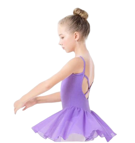 Justaucorps bretelles croisées avec jupette Cinzia