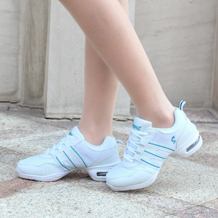 Baskets danse coloris blanc & bleu Ada