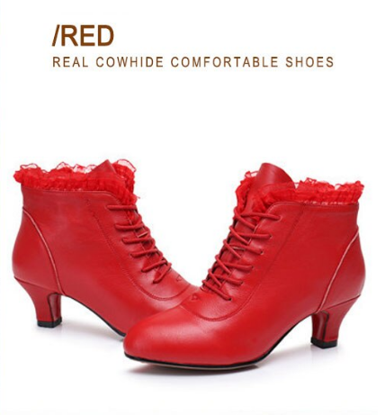 Bottines danse cuir Lucie Talons de 4cm