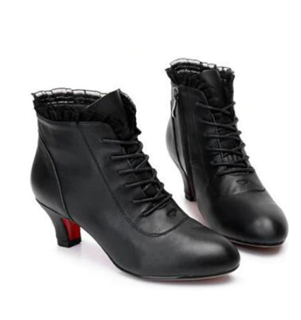 Bottines danse cuir Lucie Talons de 4cm