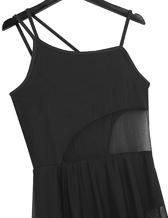 Robe justaucorps bretelles Mareva longueur transparente