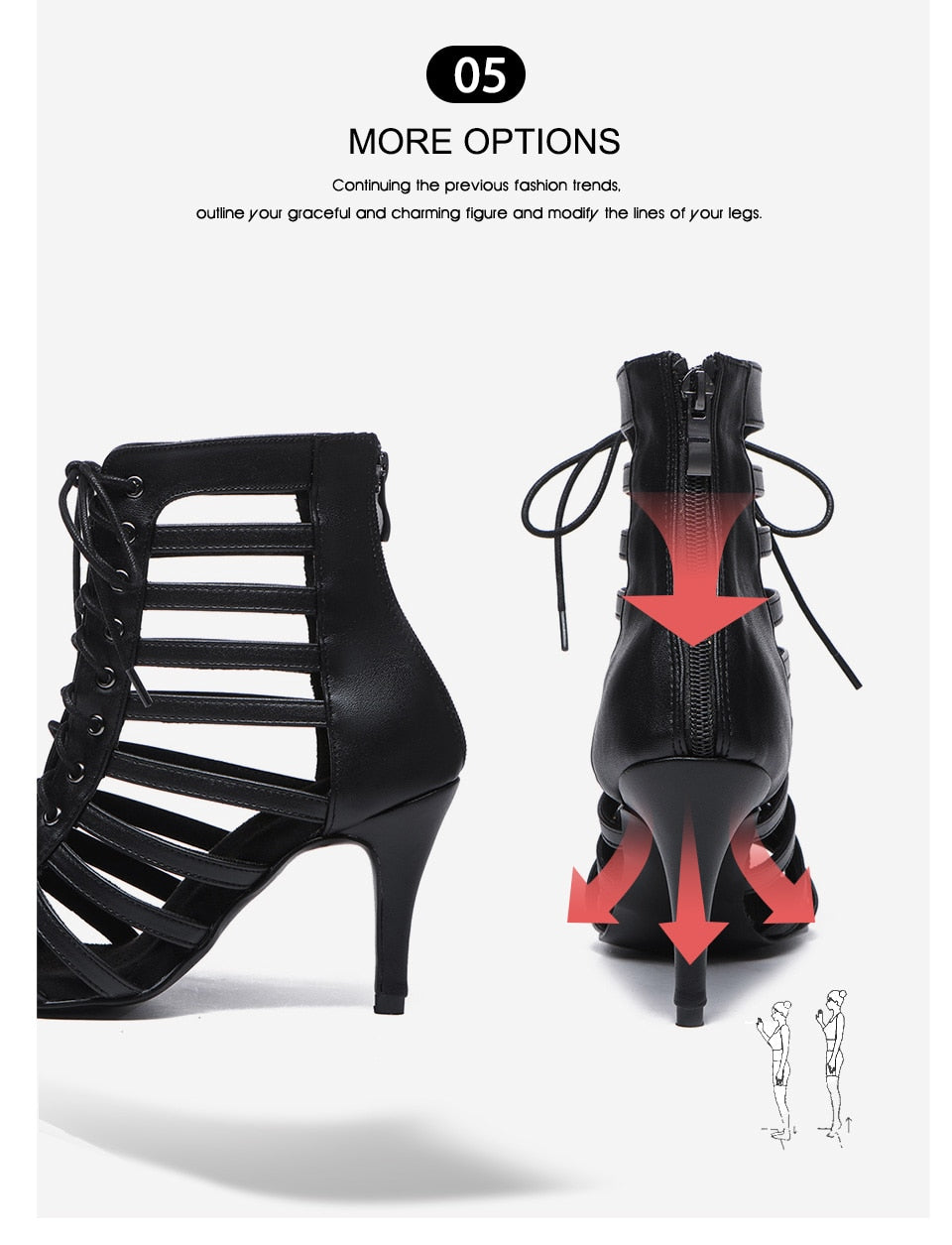 Bottines danse Emilie Talons de 7 ou 10cm