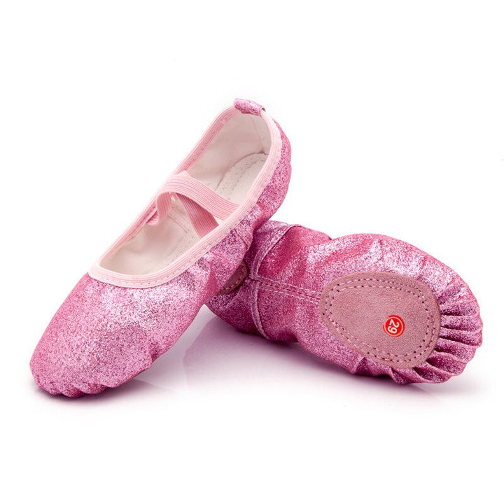Chaussons Demi-pointes à paillettes couleur rose ou bleu