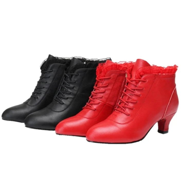 Bottines danse cuir Lucie Talons de 4cm