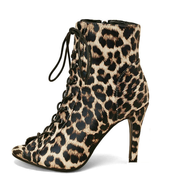 Bottines leopard Mercy Talons de 7 à 10cm