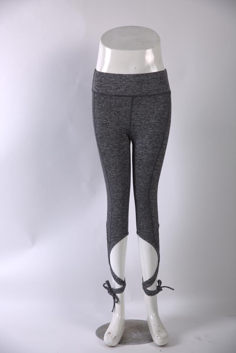 Legging avec noeuds qui entourent le bas de jambe pour adulte 2 coloris au choix: noir ou gris - Dance Store