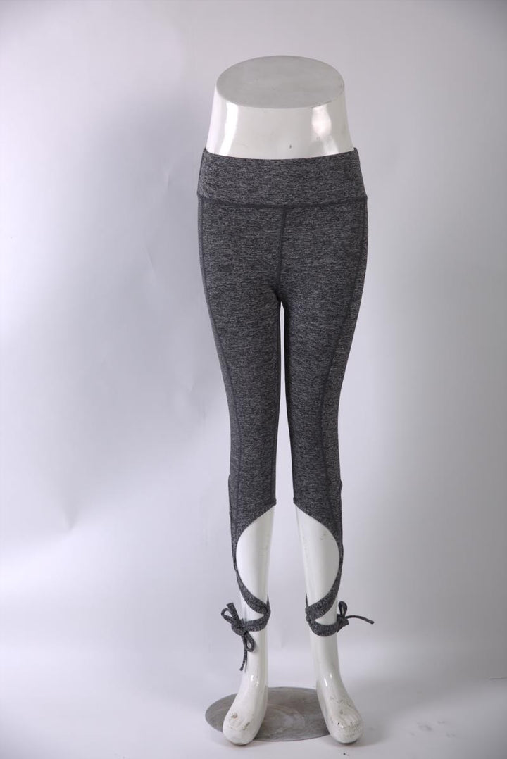 Legging avec noeuds qui entourent le bas de jambe pour adulte 2 coloris au choix: noir ou gris - Dance Store