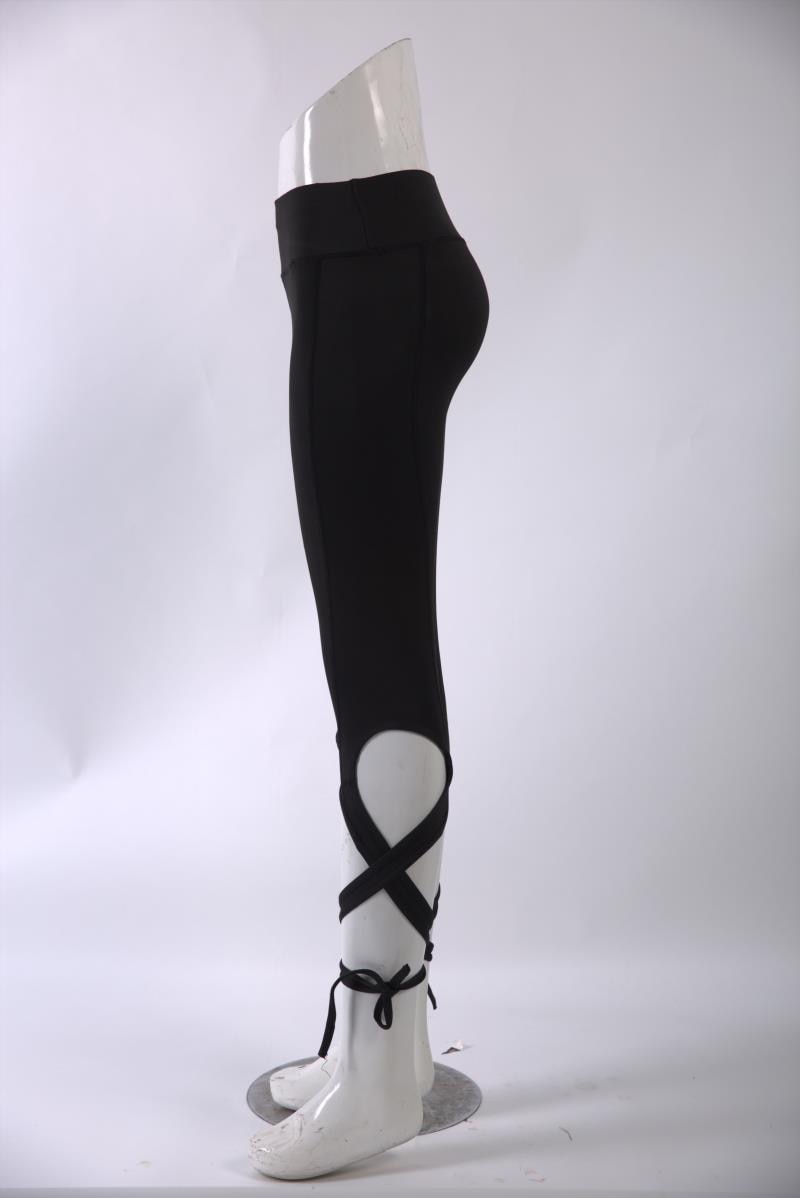 Legging avec noeuds qui entourent le bas de jambe pour adulte 2 coloris au choix: noir ou gris - Dance Store