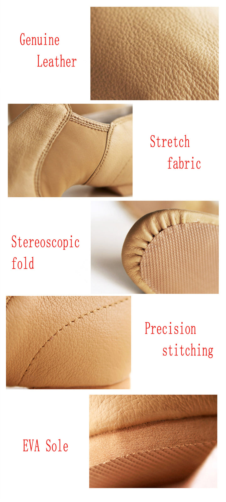 Chaussons de danse - Sneakers stretch en cuir pour danse Jazz ou danse Latines  pour enfant et adulte - 2 coloris au choix: noir ou chair - Dance Store