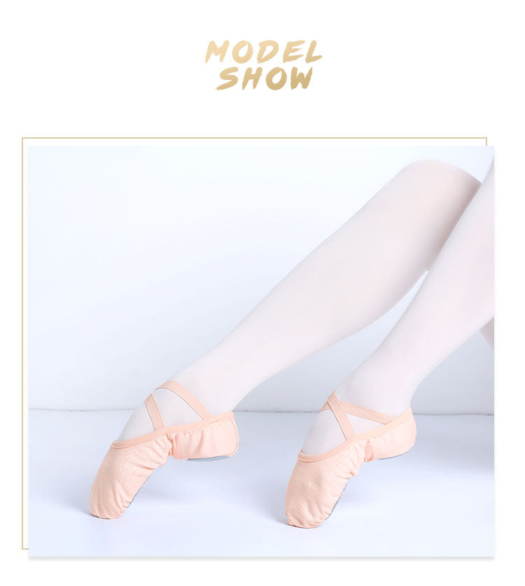 Chaussons de danse Classique demi pointes en coton stretch avec élastiques cousus aux chaussons pour adultes 2 coloris au choix: beige clair ou beige foncé - Dance Store