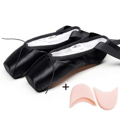 Chaussons Pointes satin noir avec ou sans protections